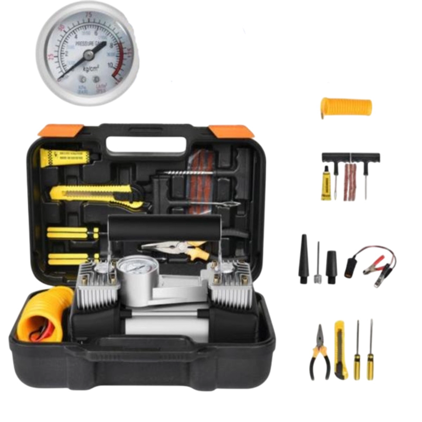Avtomobil üçün kompressor EB 516, 12 V, 280 W, porşenli, ikisilindrli, 72 l/min