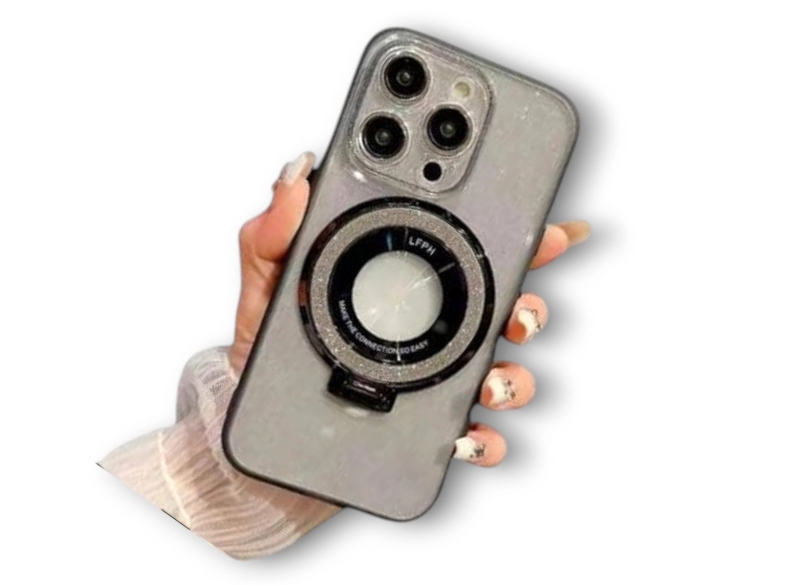 Çexol KA47 Apple iPhone 14 Pro Max üçün Transparent/Black