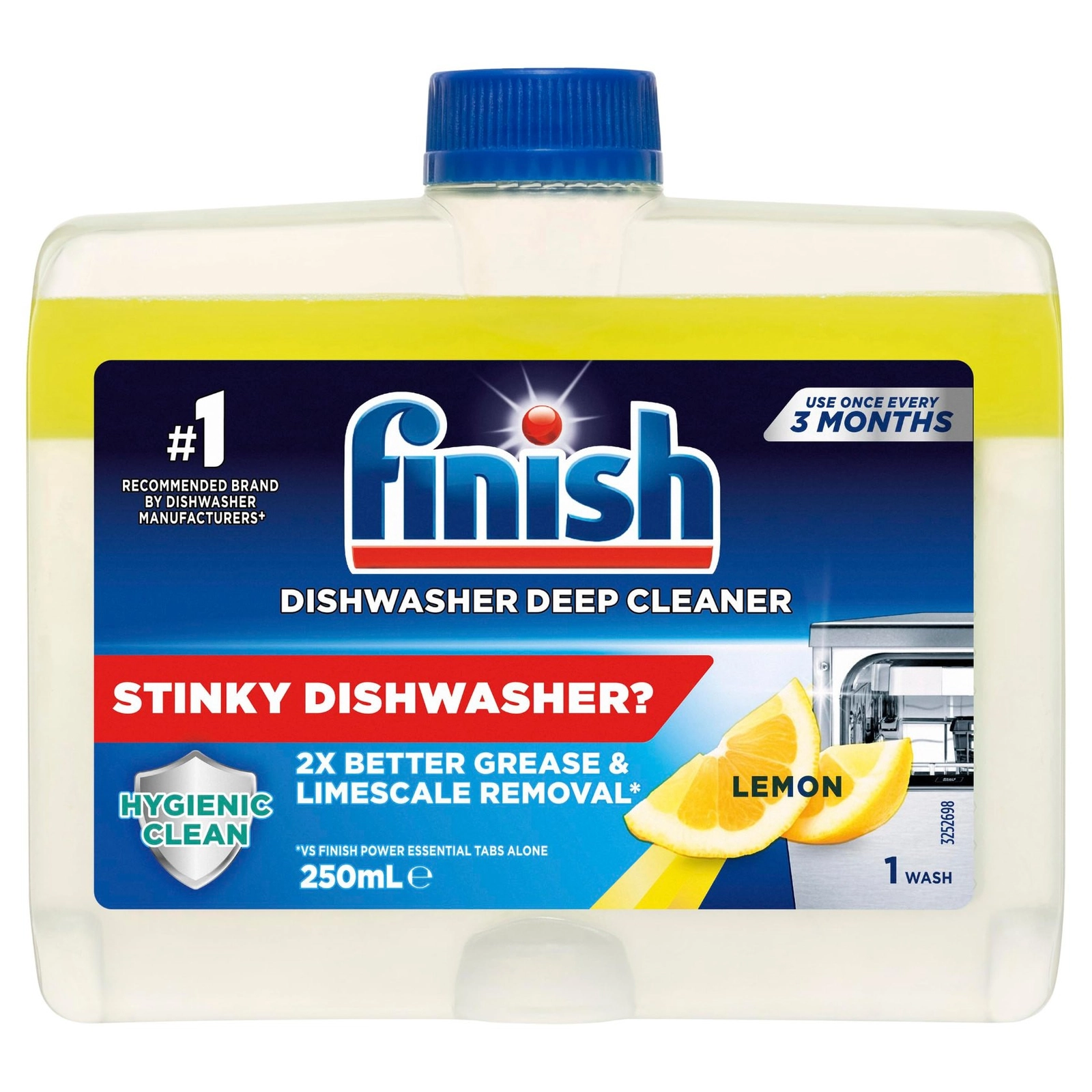 Qabyuyan maşın üçün təmizləyici Finish Lemon Sparkle, 250 ml