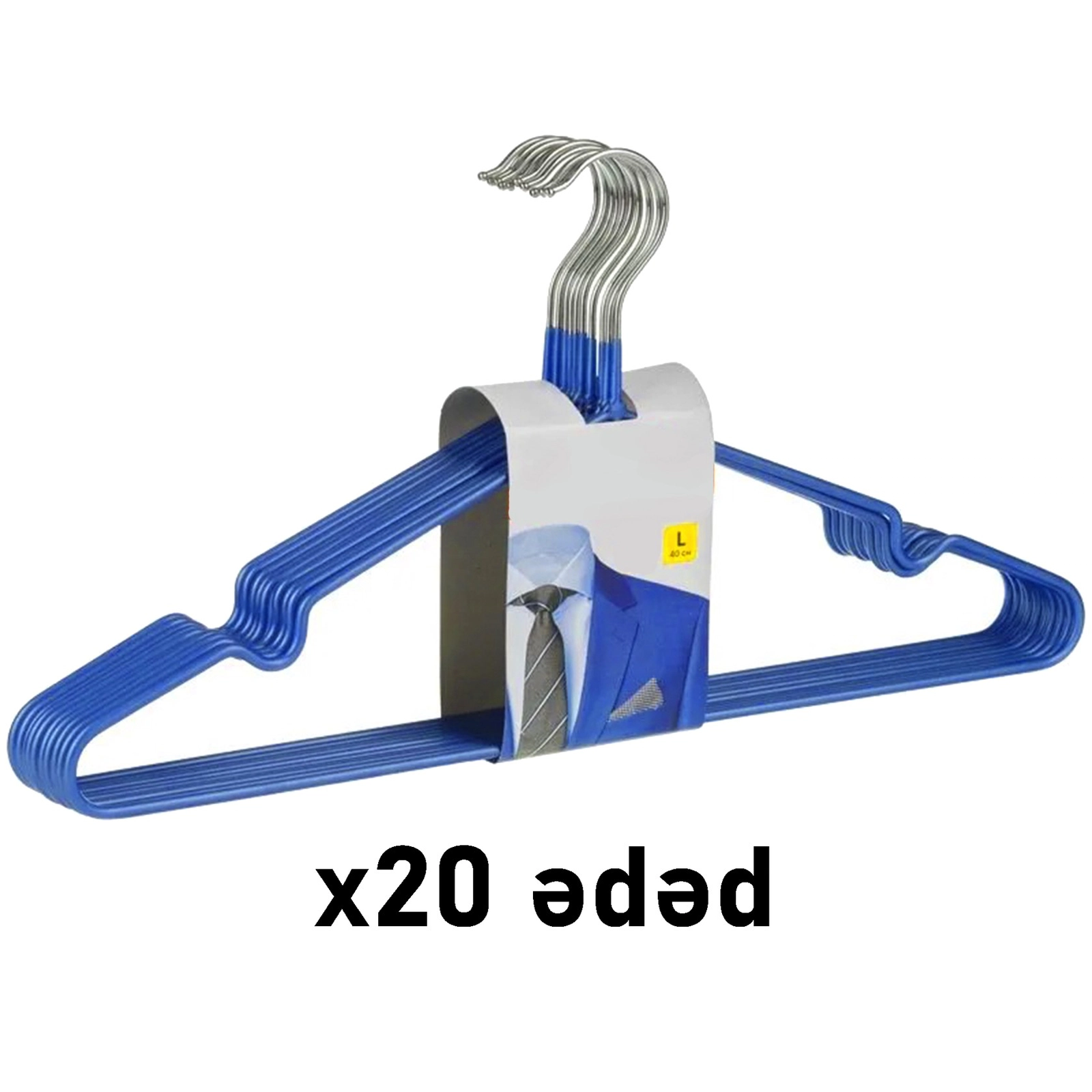 Asılqan dəsti HangM2006N, metal, göy, 20 əd