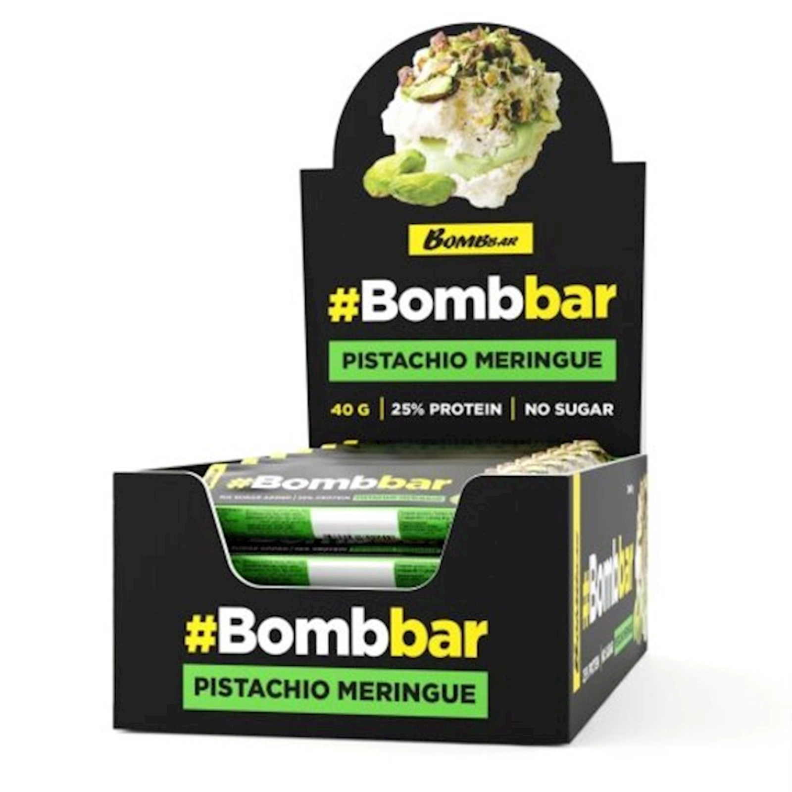 Proteinli baton Bombbar Püstə merenqası 40 q, 30 əd