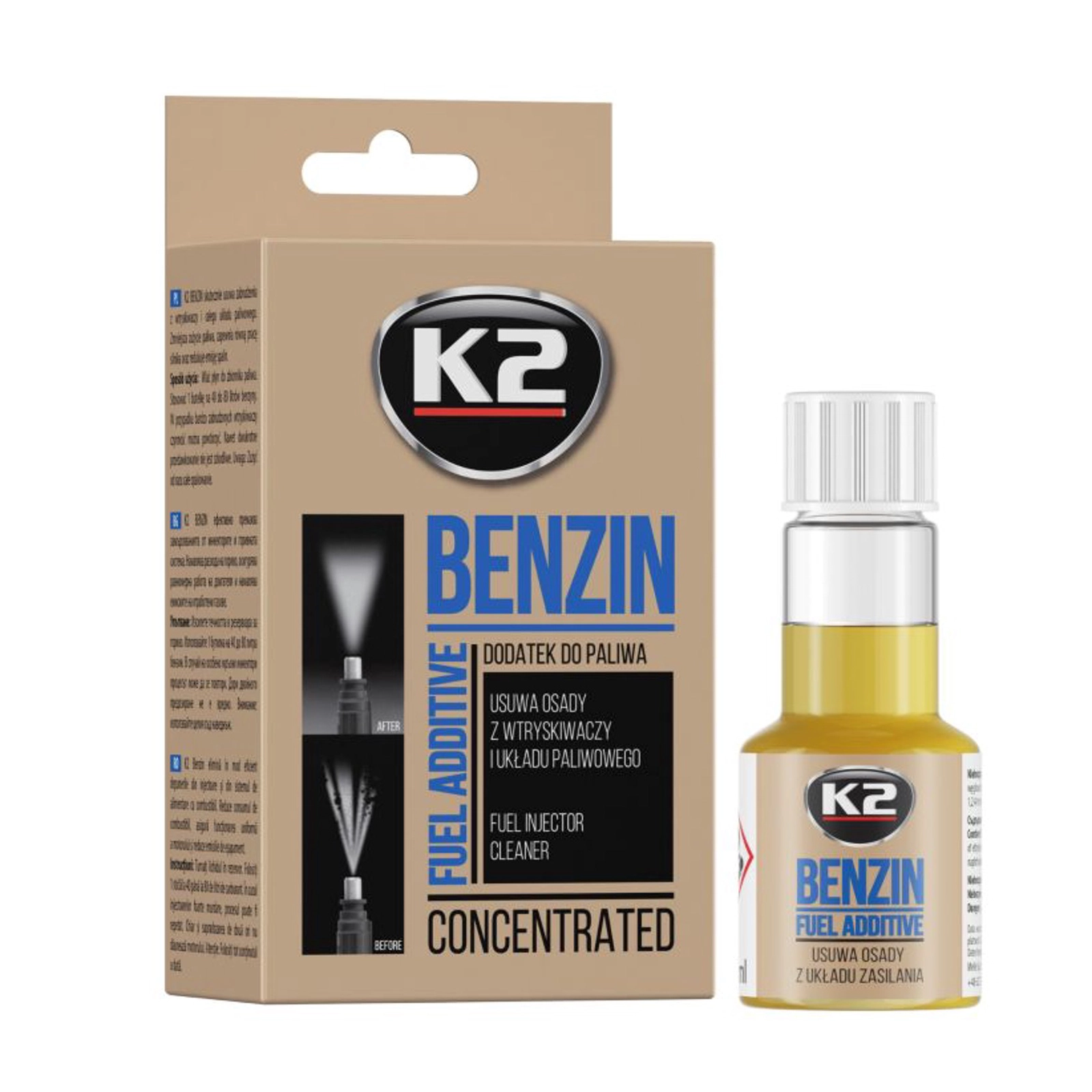 Benzin mühərrikləri üçün injektor təmizləyicisi K2 ET3112, 50 ml