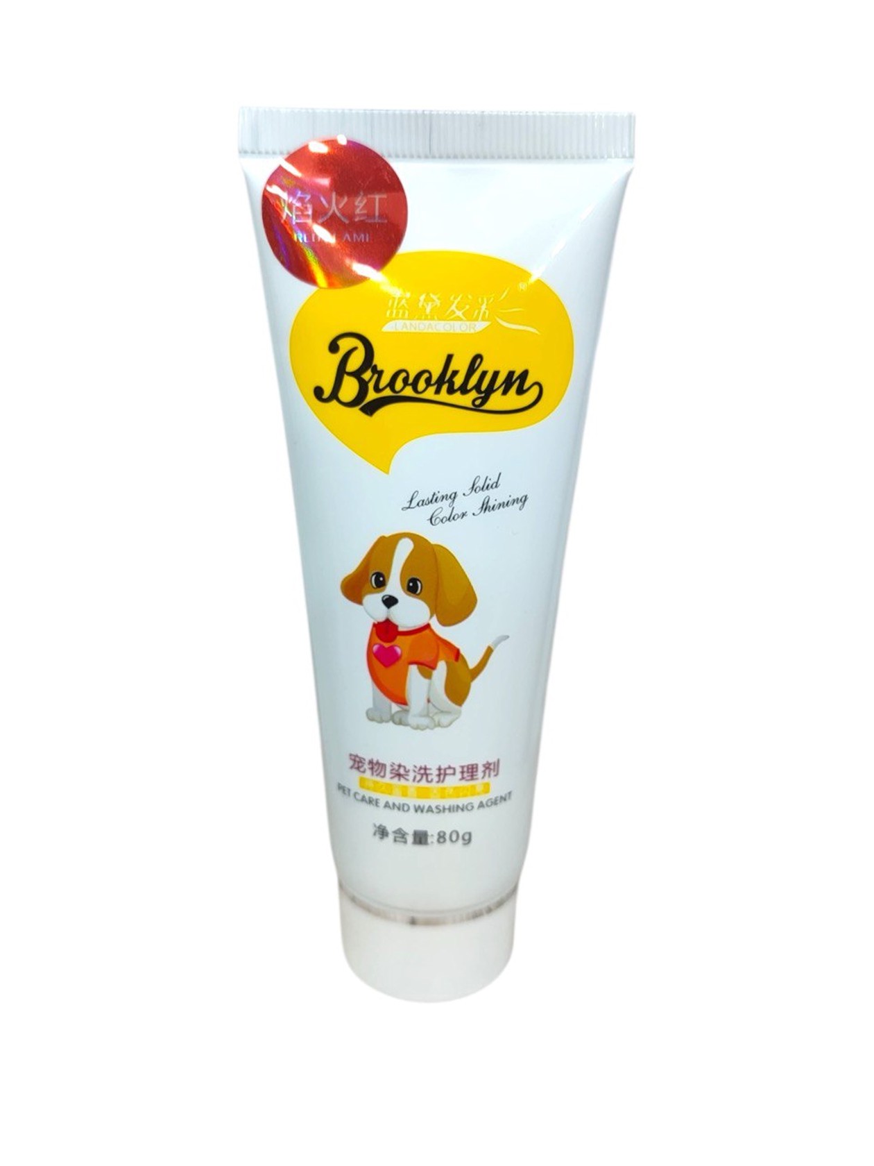İtlər üçün krem-boya Brooklyn Red, 80 q