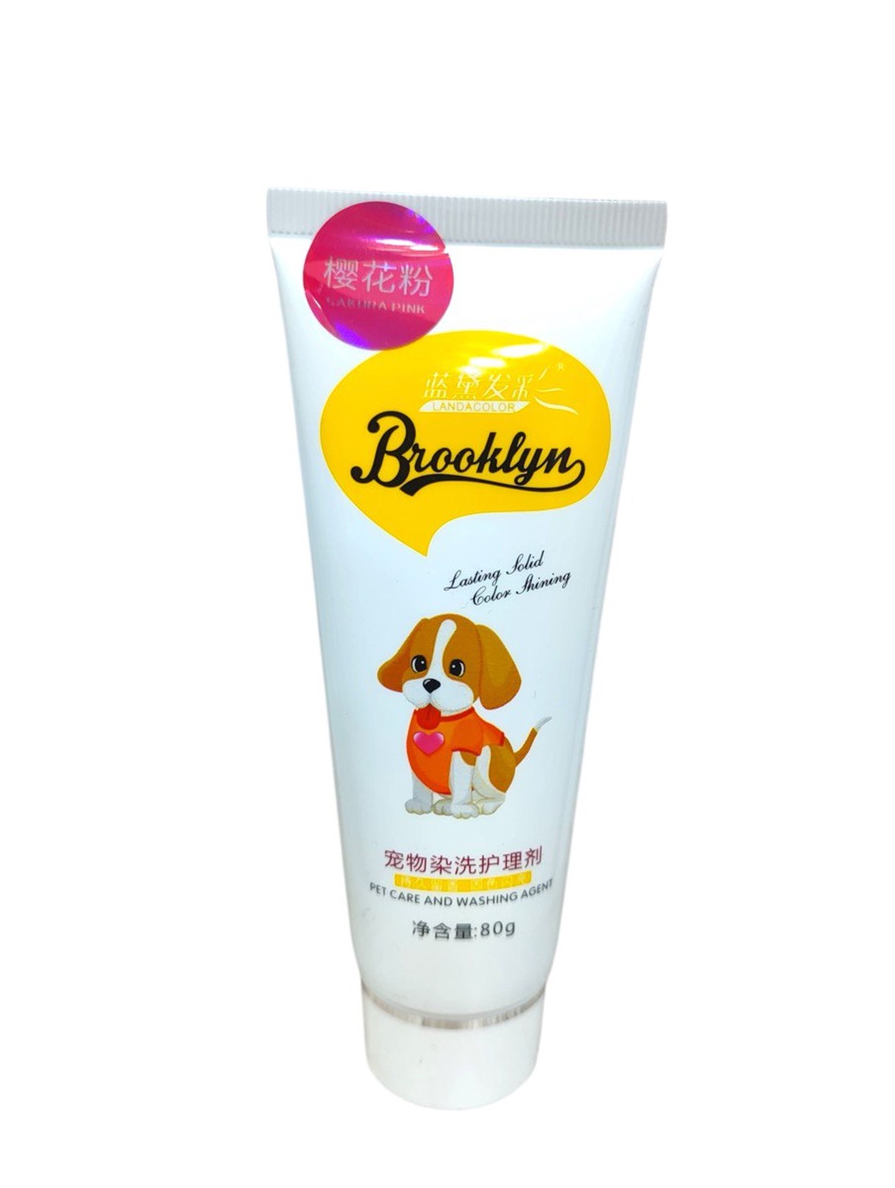 İtlər üçün krem-boya Brooklyn Sakura Pink, 80 q