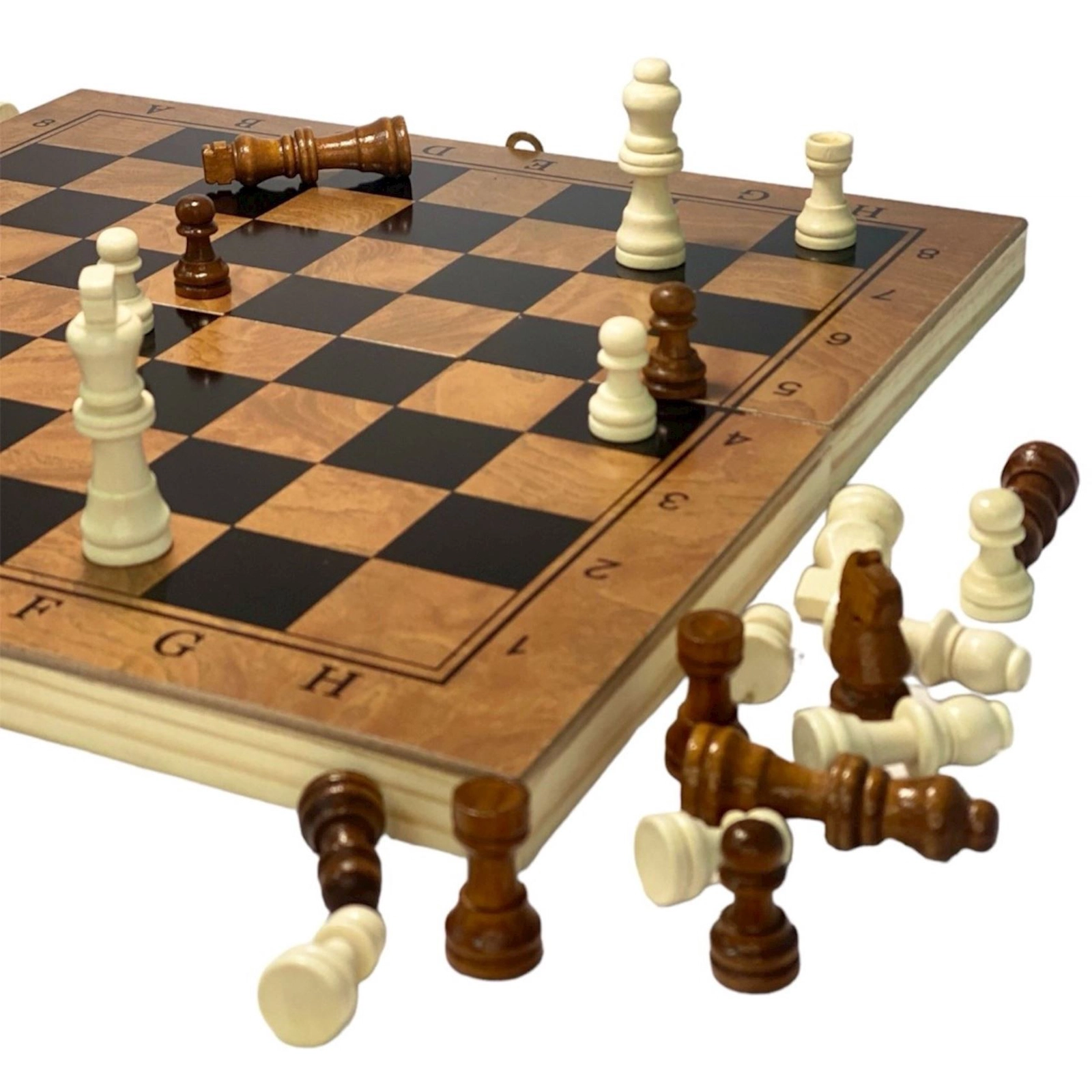Şahmat + dama + nərd (3-ü 1-də) Chess3434, taxta, 34x34 sm