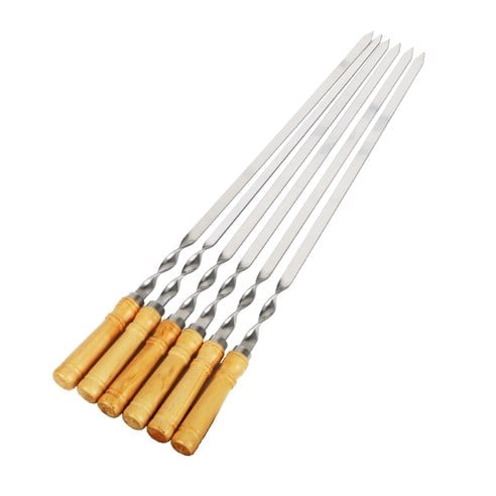 Kabab şişi 2lik taxta qulp 6əd