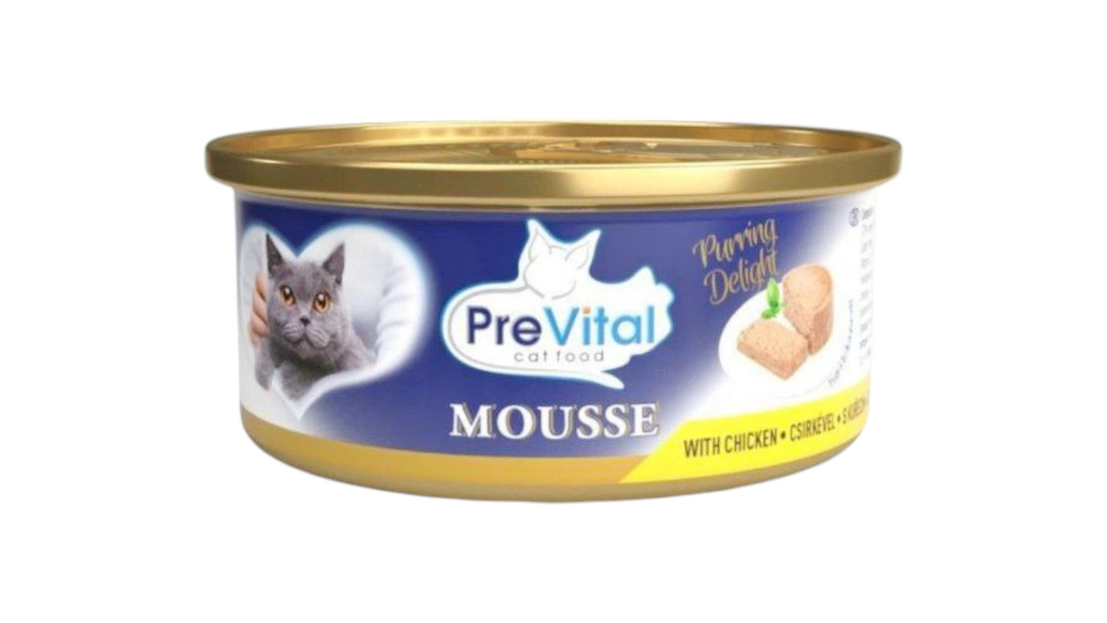 Pişiklər üçün paştet Prevital Cat Mousse Toyuq əti ilə, 85 q