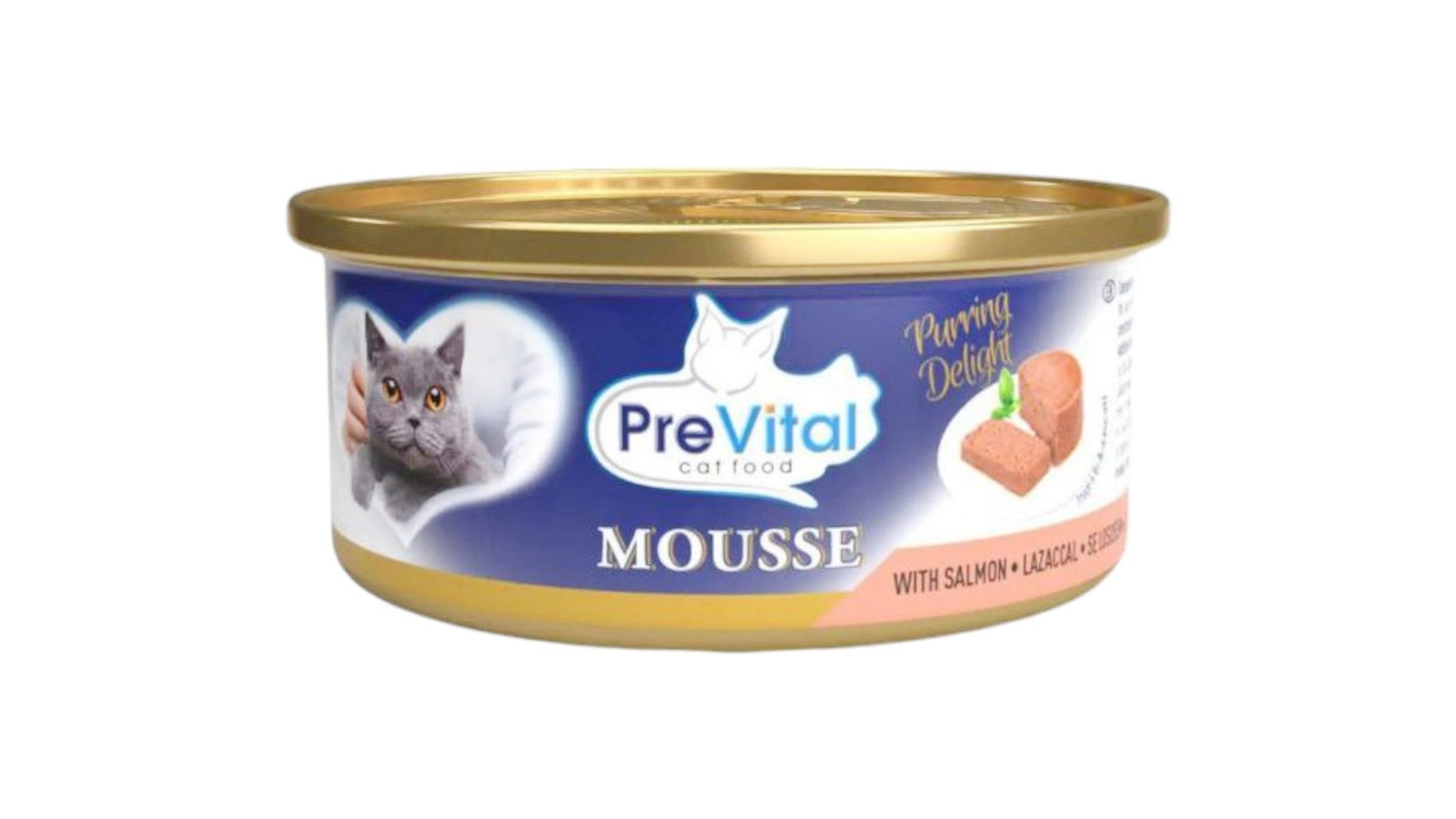 Pişiklər üçün paştet Prevital Cat Mousse Qızıl balıq ilə, 85 q