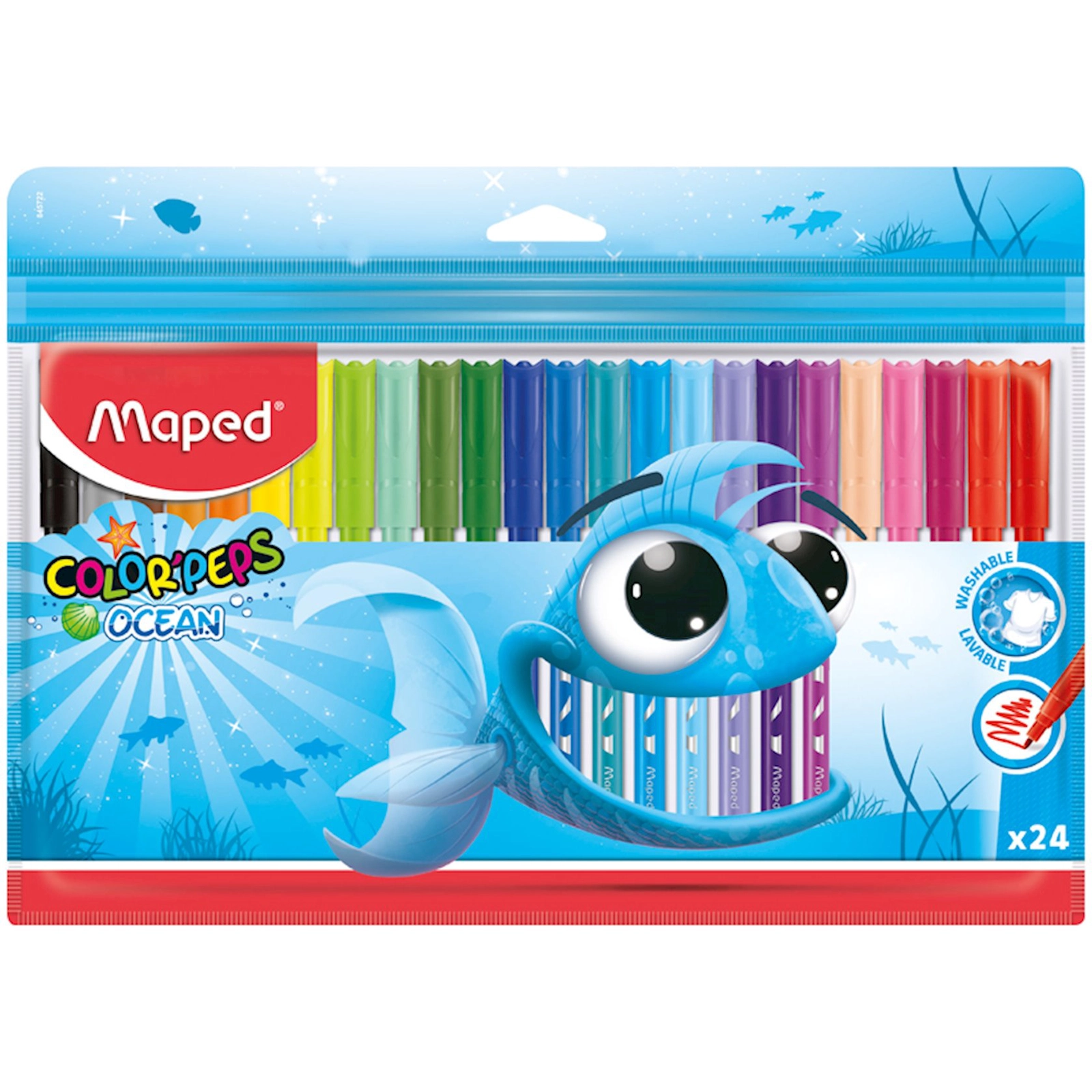 Flomaster dəsti Maped Color'Peps Ocean, silinən, 24 əd
