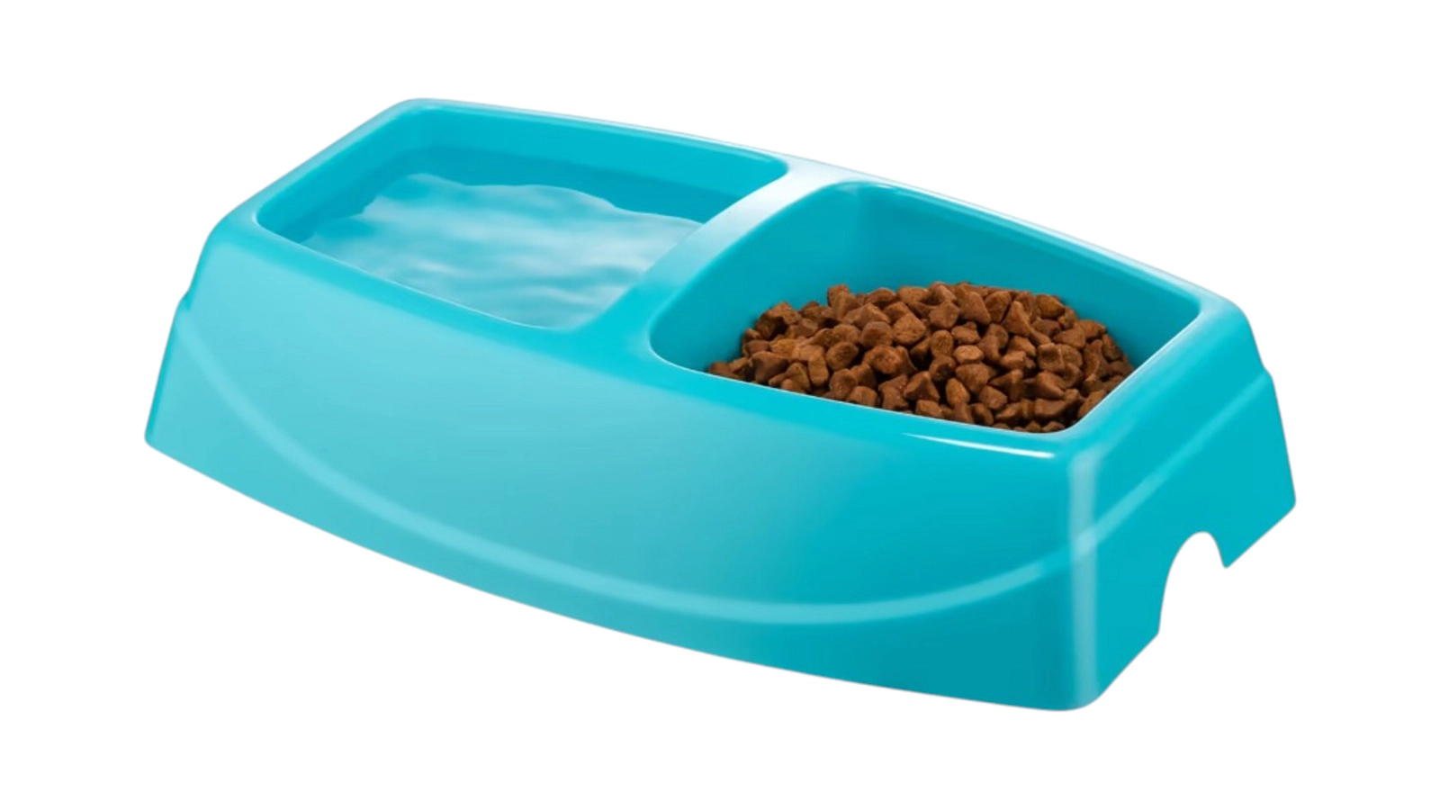 Pişiklər üçün yem qabı, plastik, göy, 30.5x19.5x7.5 sm