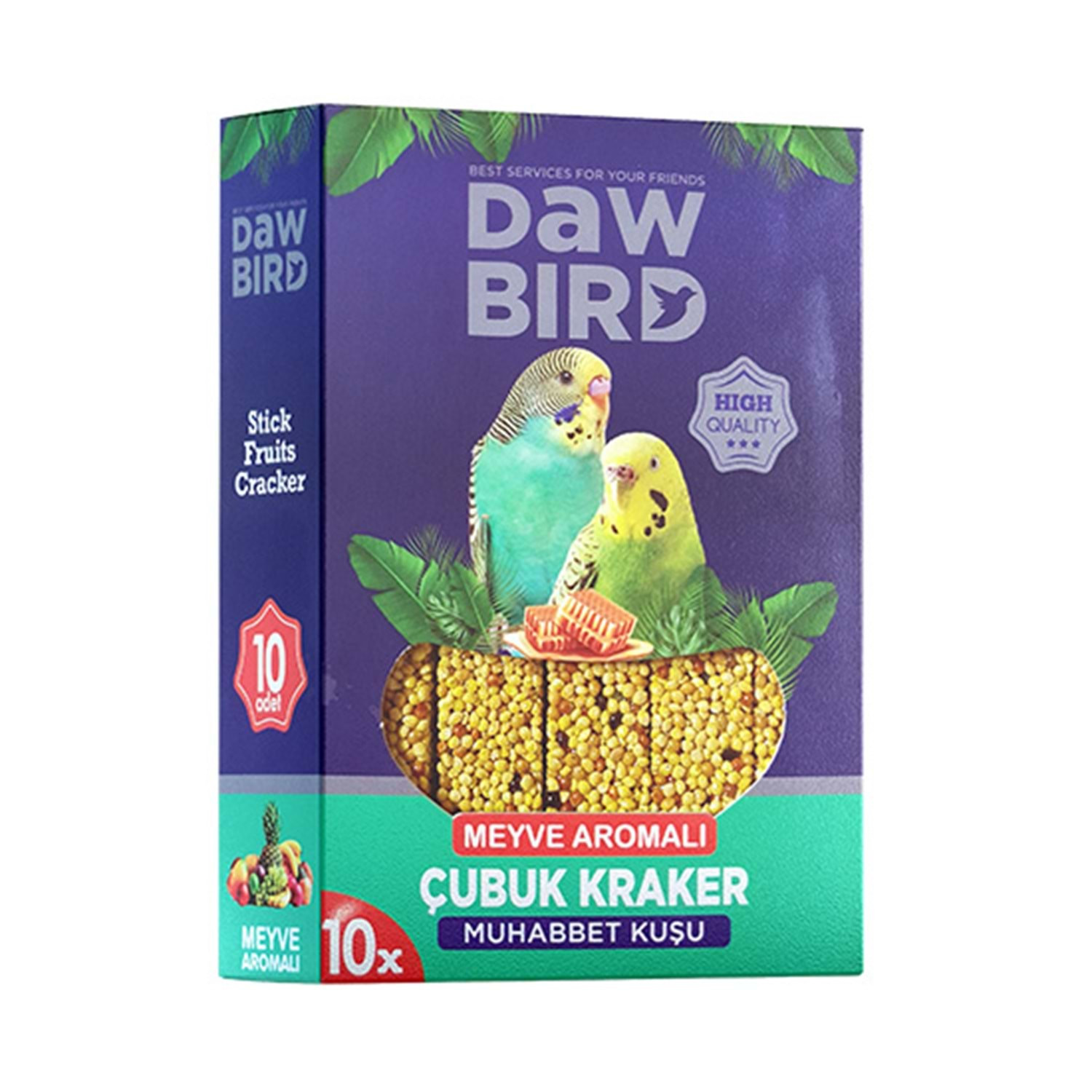 Tutuquşular üçün kreker Daw Bird, meyvə dadlı, 1 əd