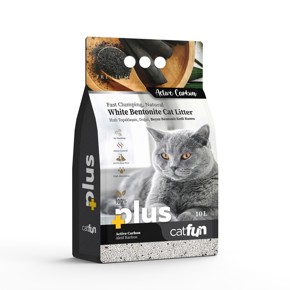 Pişik tualeti üçün doldurucu CatFun Active Carbon, 10 l