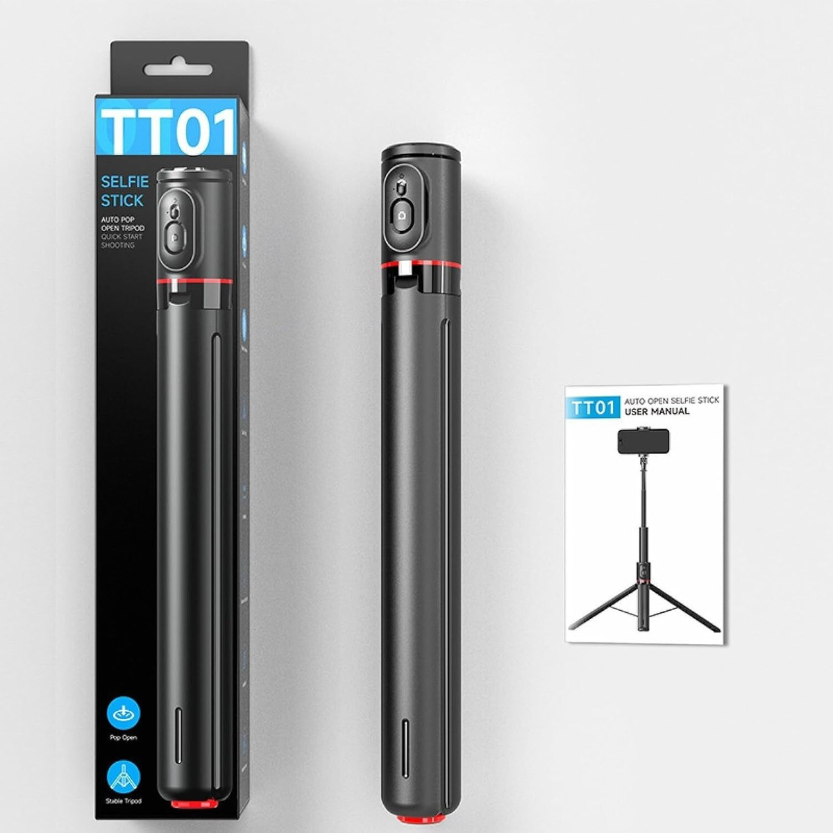 Ştativ TT01 Pop Open, qara