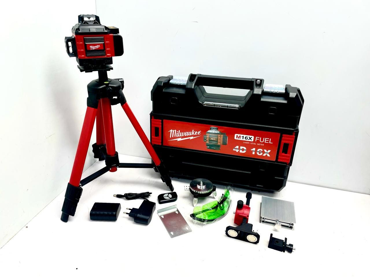 Lazer nivelir Milwaukee. 4D 16xətt, 360 dərəcə