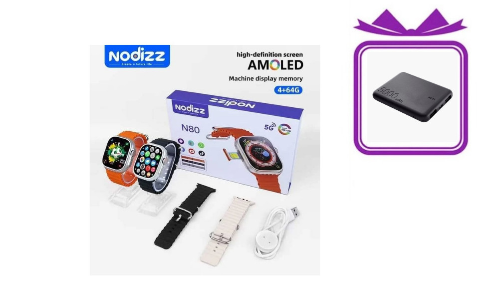 Ağıllı saat Nodizz N80 5G Orange + Powerbank