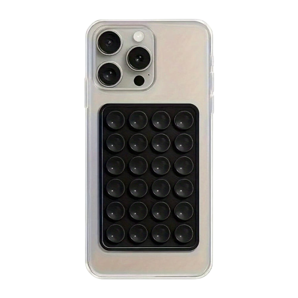 Yapışqan-tutacaq telefon üçün, silikon, qara