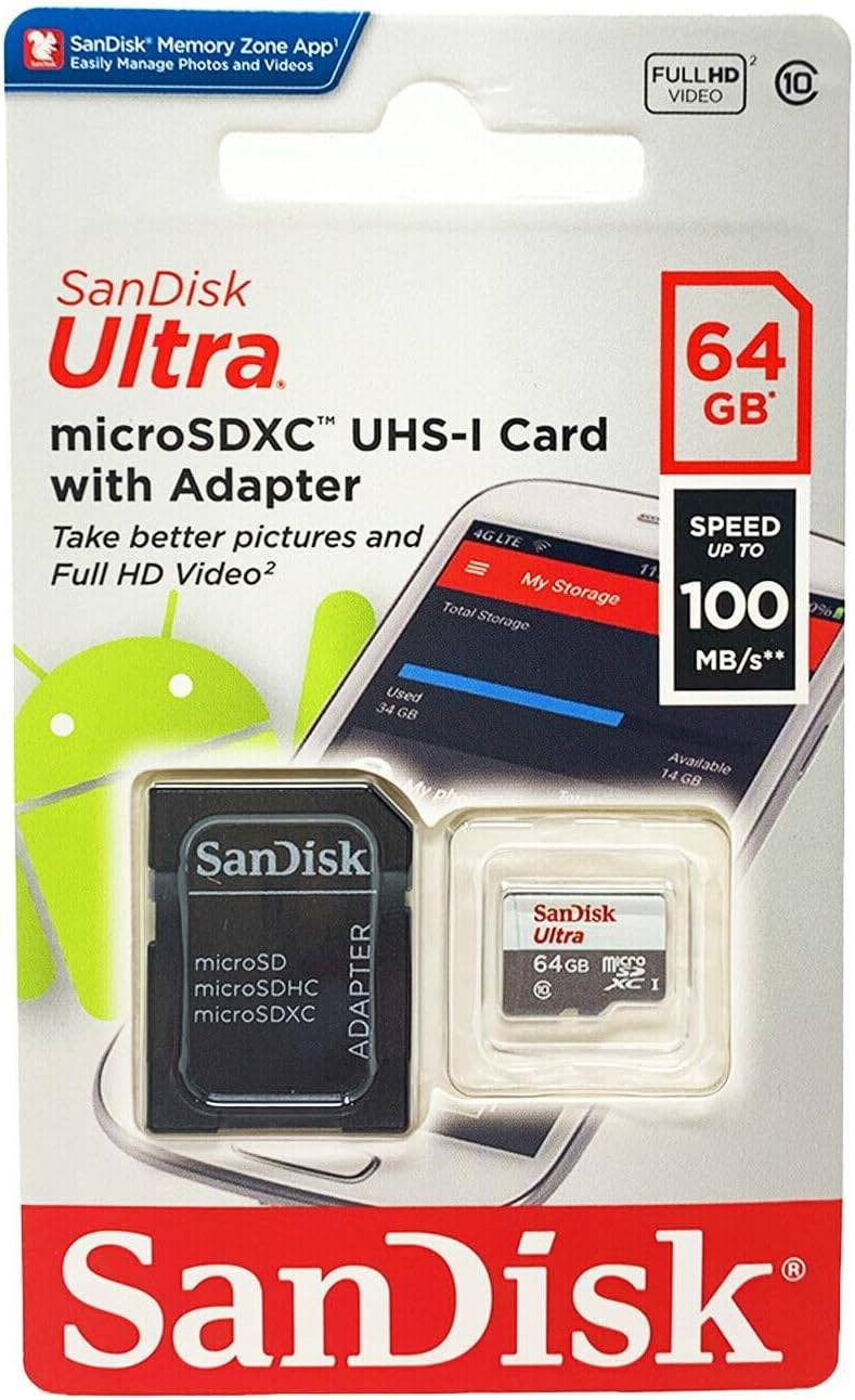 Yaddaş kartı SanDisk Ultra 64GB microSDXC UHS-I Class 10
