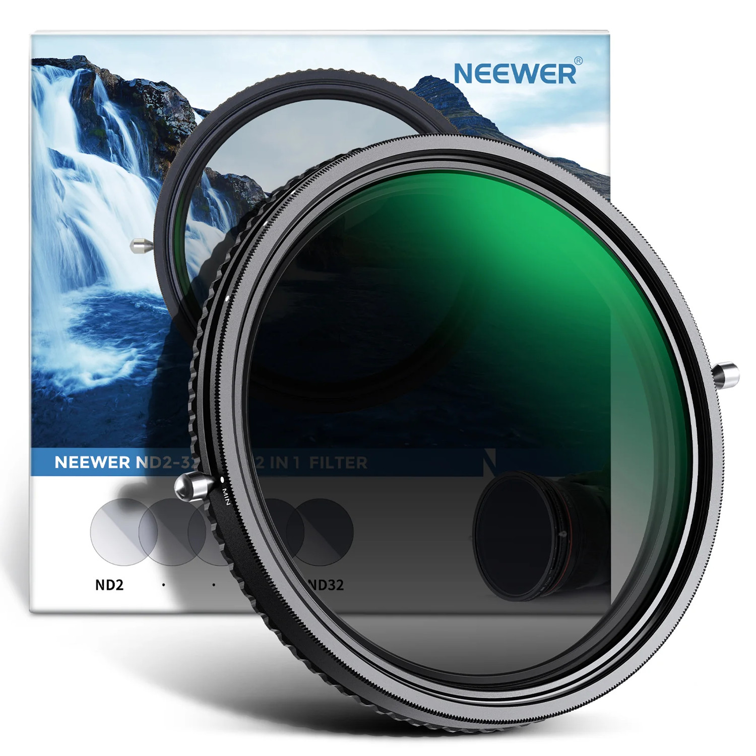 Filtr dəsti fotoaparat üçün Neewer NW-ND02 ND və CPL 2-in-1 82 mm