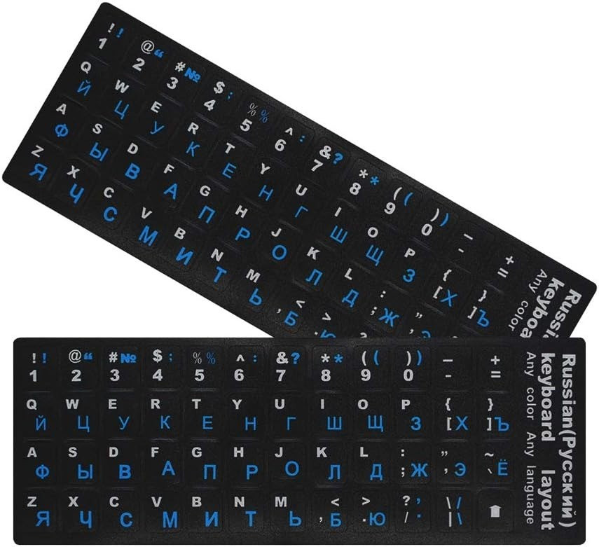 Klaviatura üçün stikerlər Russian/English Keyboard, 2 əd