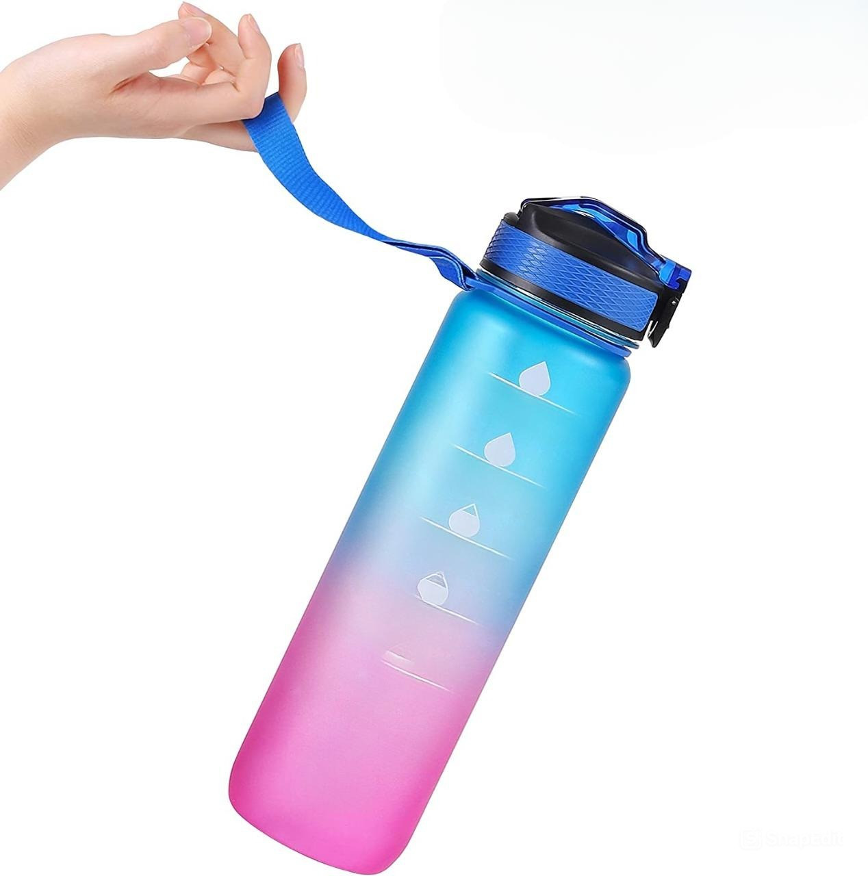 İdman butulkası, 1000 ml, mavi/çəhrayı