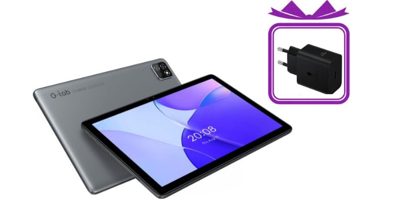 Planşet G-Tab C30 14GB/128GB 4G Gray + Şəbəkə enerji toplama cihazı 45W