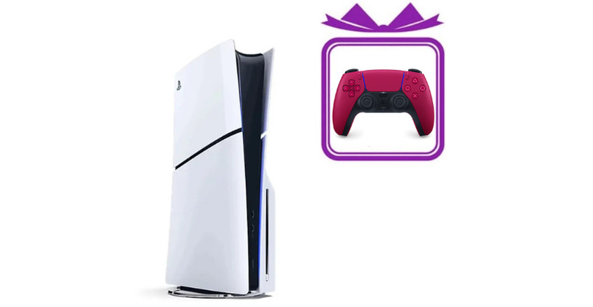 Playstation 5 Slim 1TB with Ps5 Dualsense Controller Cosmic Red