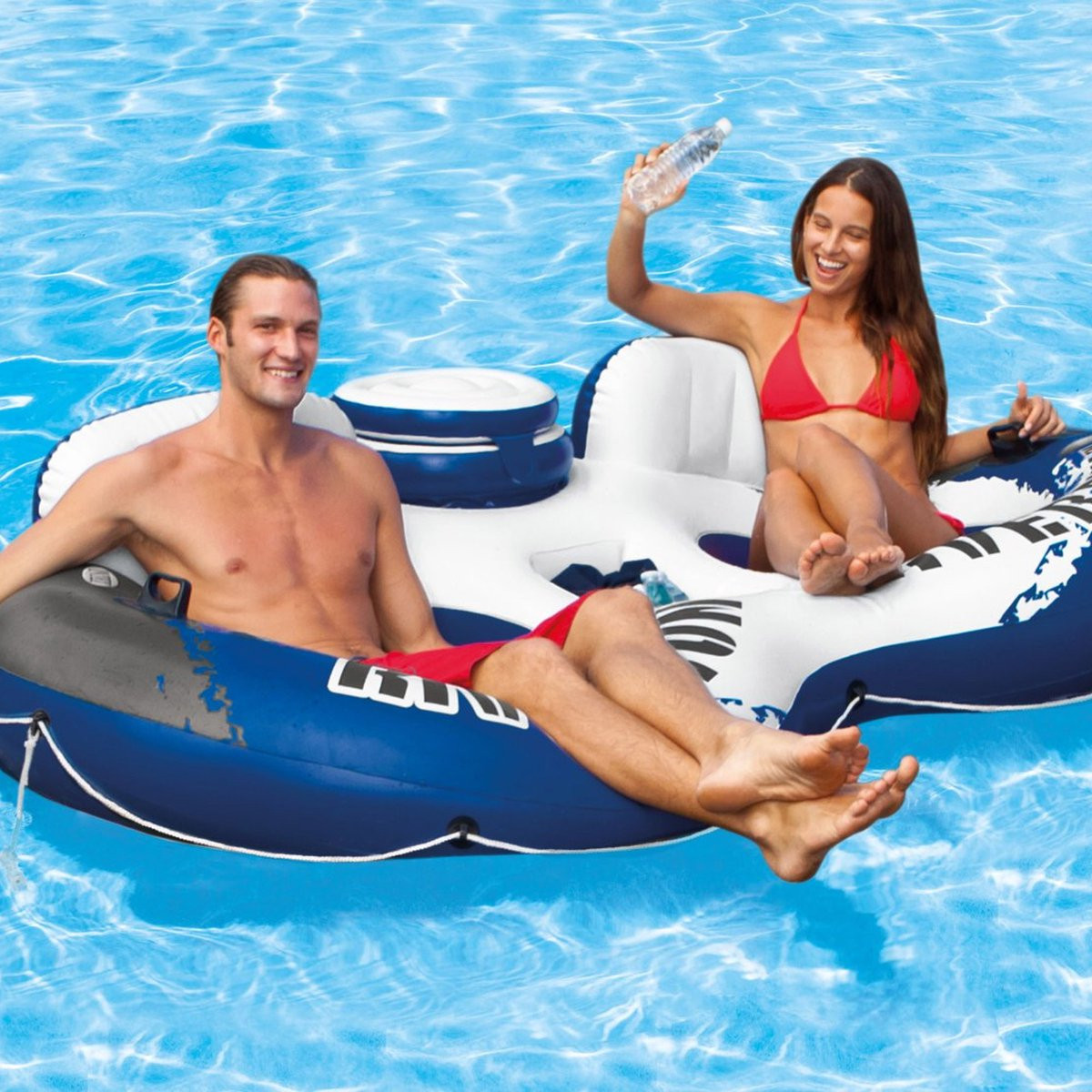 Şişmə su şezlonqu Intex RAX-58837001 River Run II Sport Lounge, 243 x 157 sm