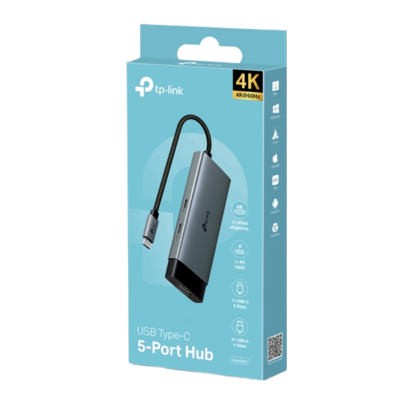 Şəbəkə adapteri TP-LINK UH5020C USB Type-C 5-in-1 Hub