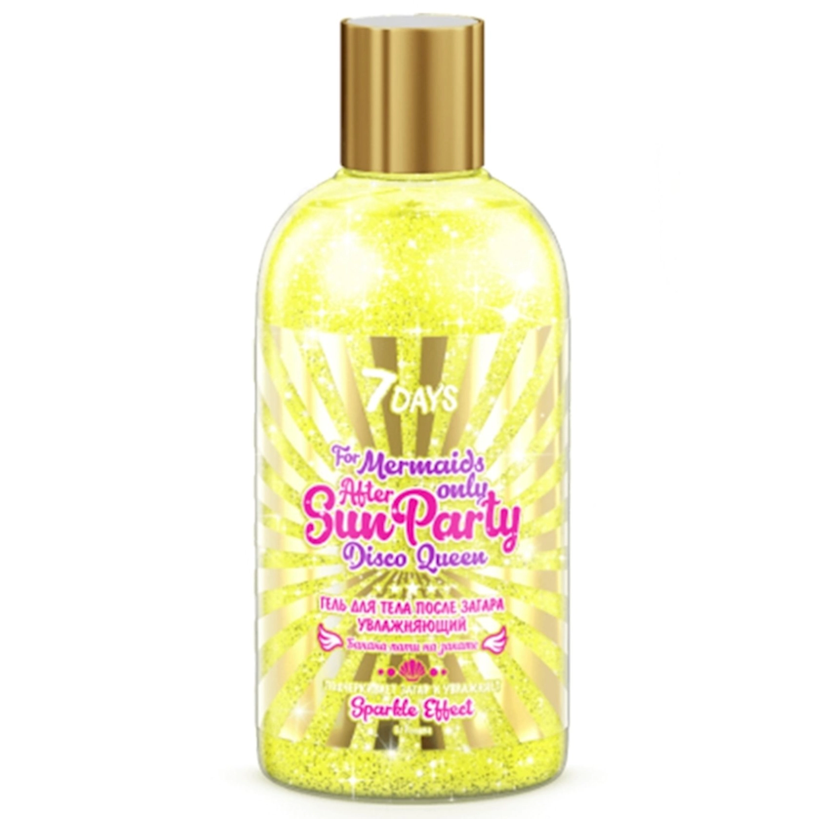 Qaralmadan sonra gel bədən üçün 7 Days After Sun Party Disco Queen 02 Banana, 300 ml