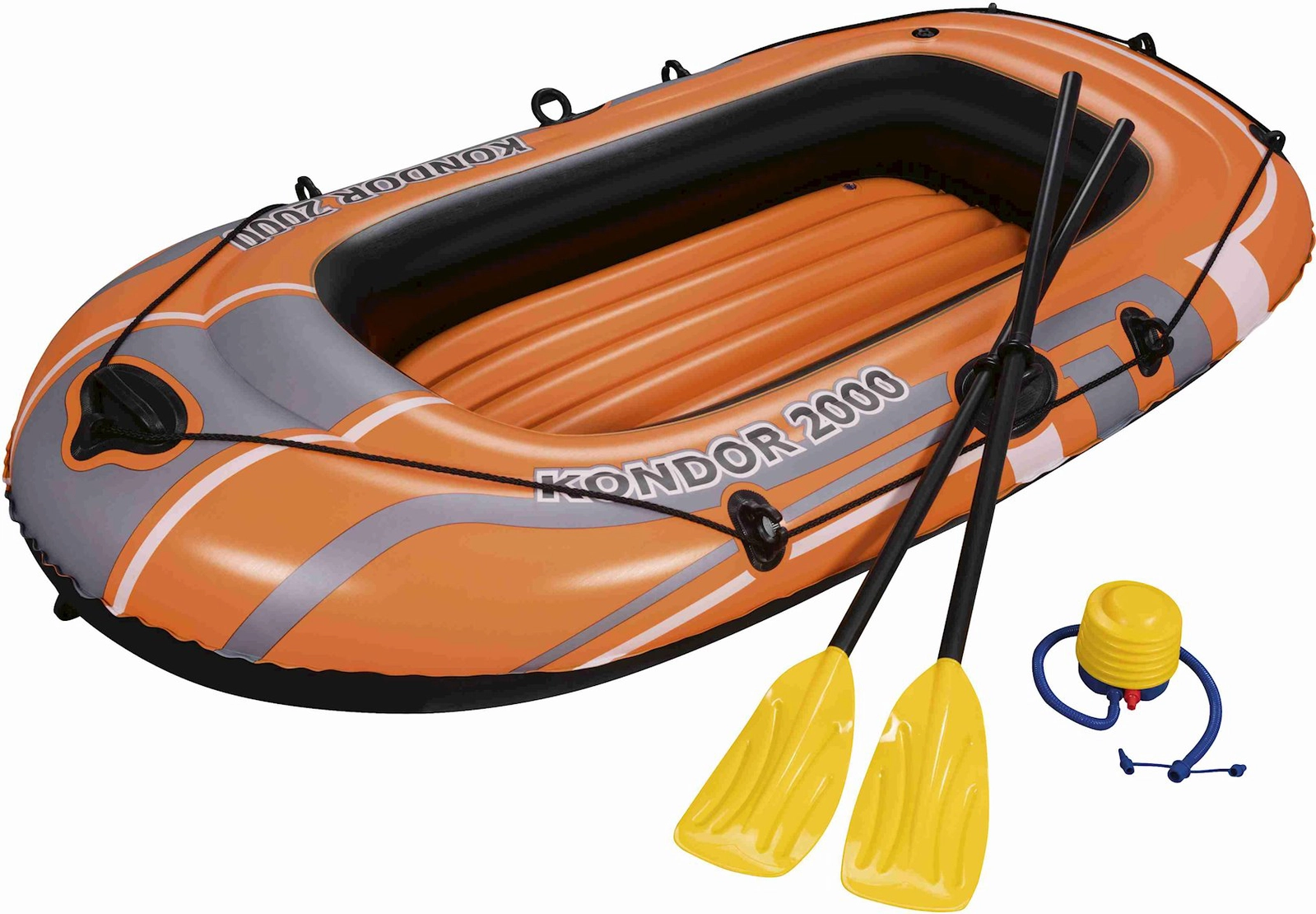 Şişmə qayıq Bestway Kondor 2000 Set, üzməkdə köməklik üçün, 155х114 sm