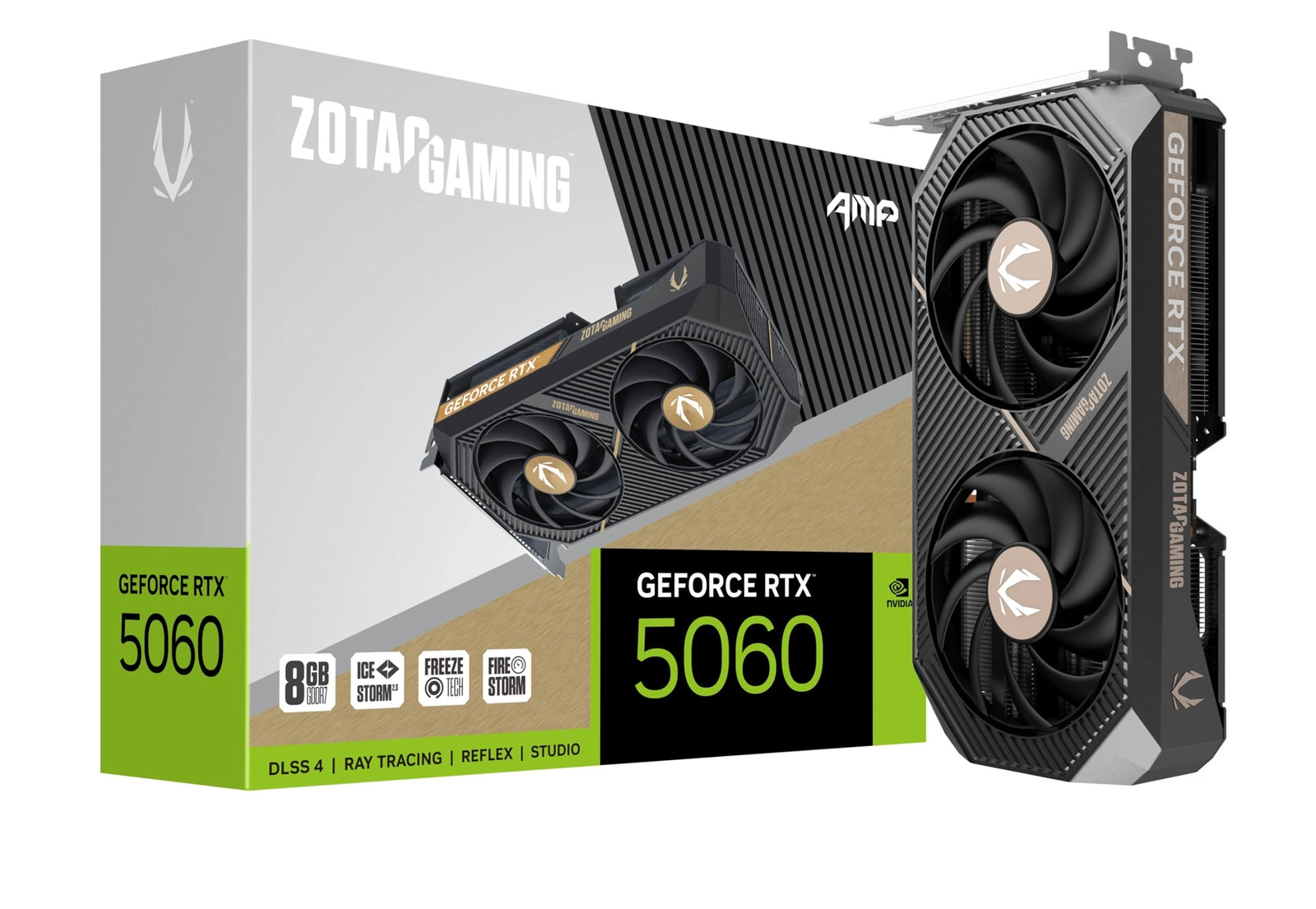 Videokart ZOTAC Gaming GeForce RTX 5060 AMP DLSS 4 8GB GDDR7