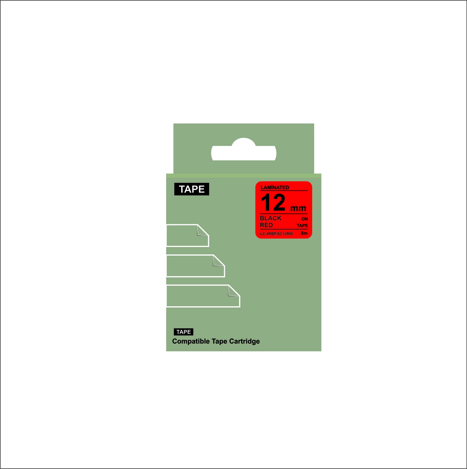 Epson Label Lent Tape 12mm/8m, Black/Red
