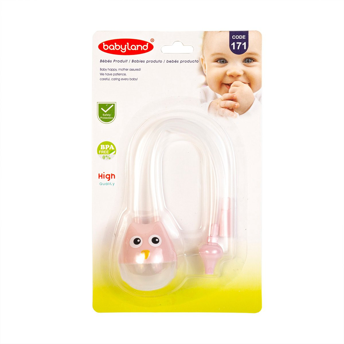 Körpələr üçün burun aspiratoru Baby Land, çəhrayı