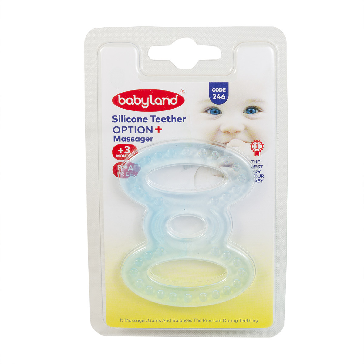 Diş oyuncağı Baby Land, körpələr üçün, mavi