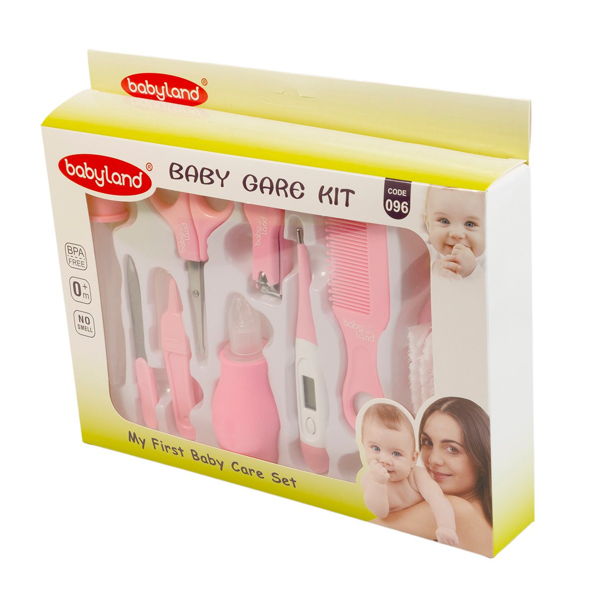 Uşaq üçün qulluq dəsti Baby Land, çəhrayı, 10 parça