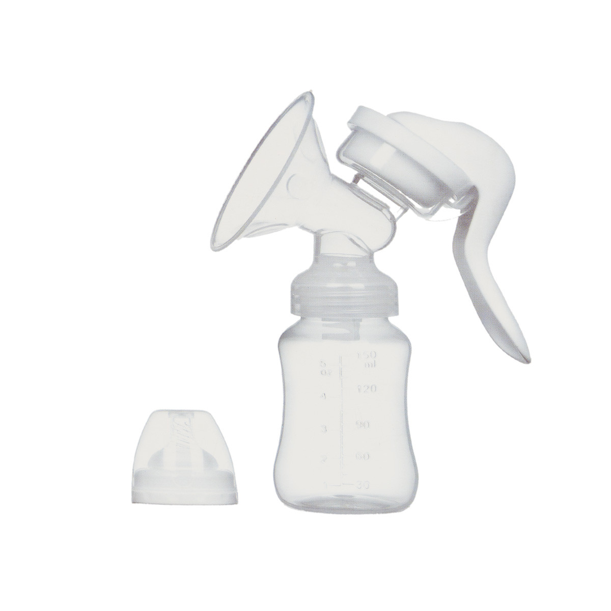 Əl süd nasosu Mermaid Princess, 150 ml, ağ/şəffaf