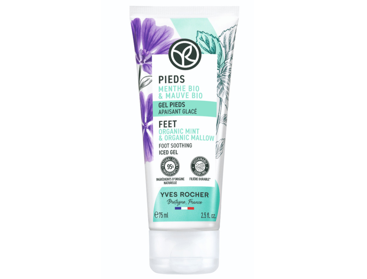 Ayaqlar üçün gel Yves Rocher Organic Mint & Organic Mallow 75 ml