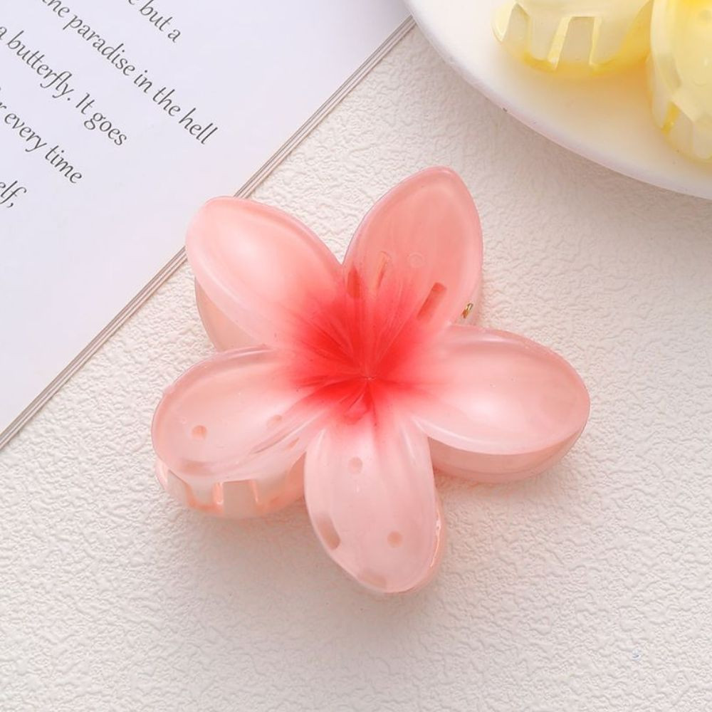 Saç üçün sıxac Flower, çəhrayı, 8.5 sm