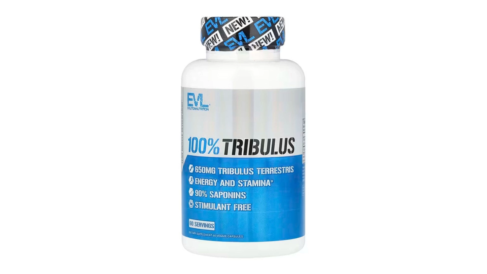 Testosteron stimulyatoru EvLution Nutrition 100 Tribulus, 650 mg, 60 Kapsül