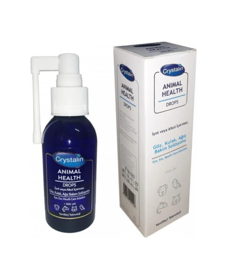 Losyon Crystalin ev heyvanlarının gözlərinə, qulaqlarına və ağız boşluğuna qulluq üçün, 100 ml