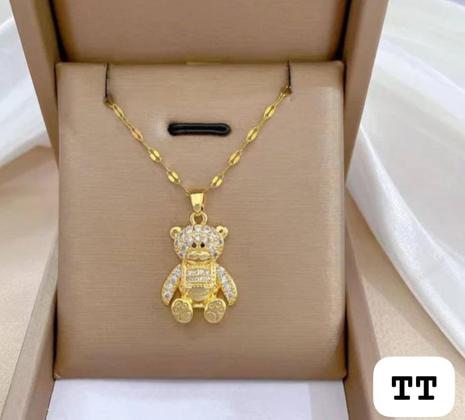 Kulonlu zəncir Luxeoria Teddy Sparkle, qızılı