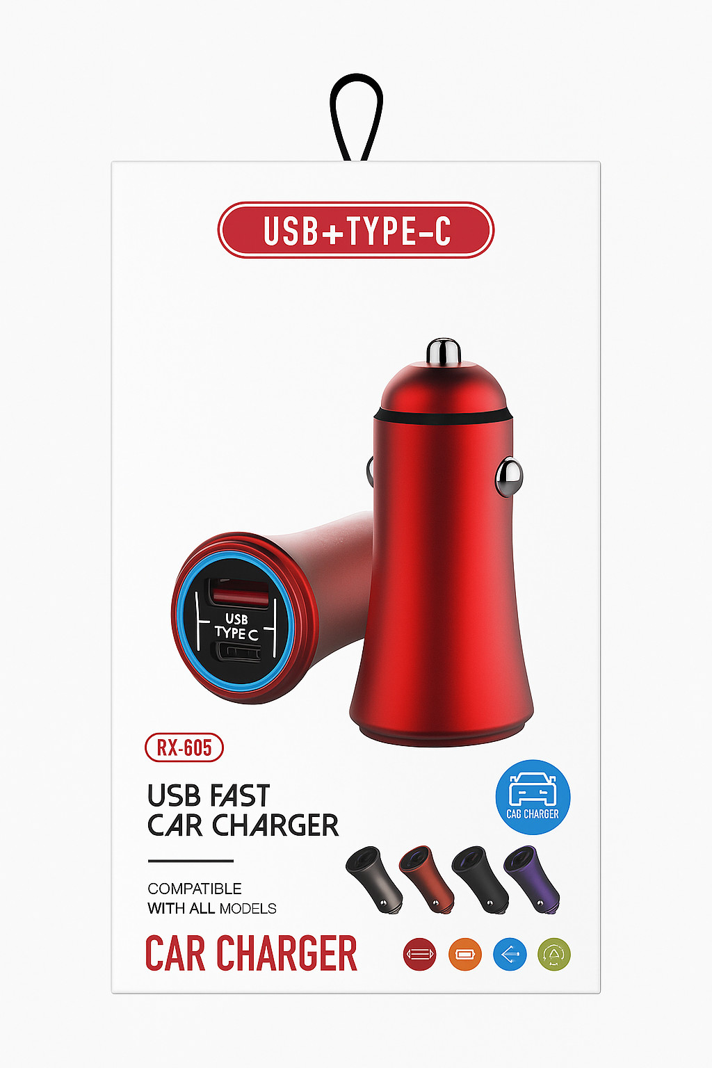 Avtomobil üçün enerji toplama cihazı RX-605, qırmızı