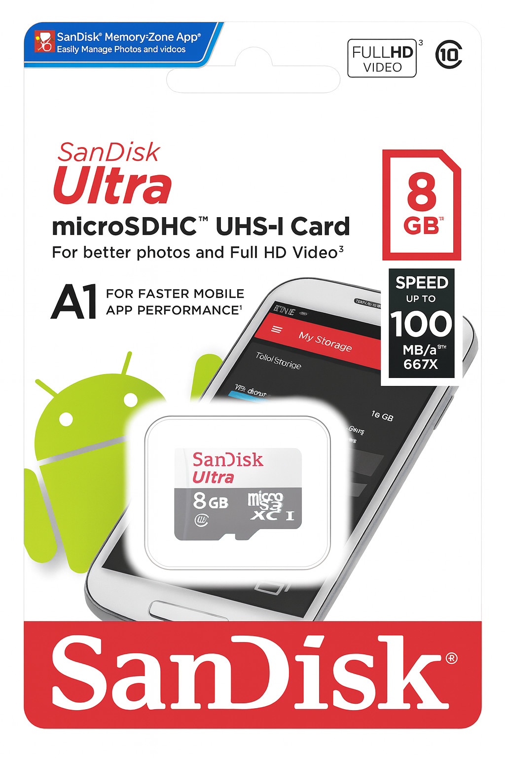 Yaddaş kartı SanDisk Ultra 8GB microSDHC
