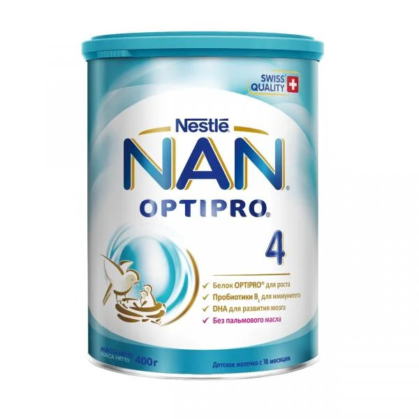 Südlü qatışıq Nestle Nan Opti Pro 4 Premium, 18+ ay, 400 q