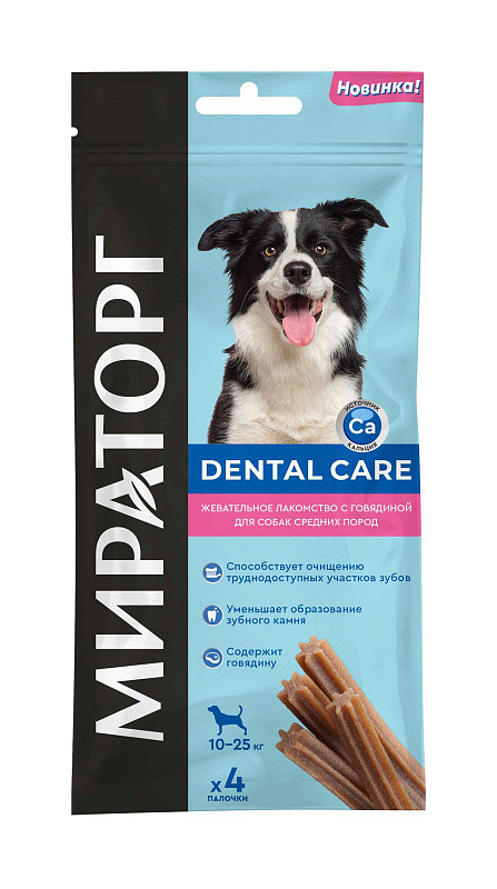 Məzələr itlər üçün Мираторг Dental Care orta cins itlər üçün