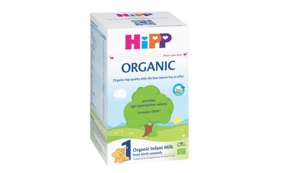 Quru südlü qatışıq Hipp Organic 1, yenidoğulan, 800 q