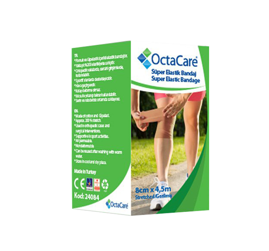 Elastik bint OctaCare, 4.5 m x 8 sm