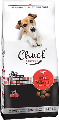 Quru yem itlər üçün Mal əti ilə Chuck , 1 kq mal əti ilə