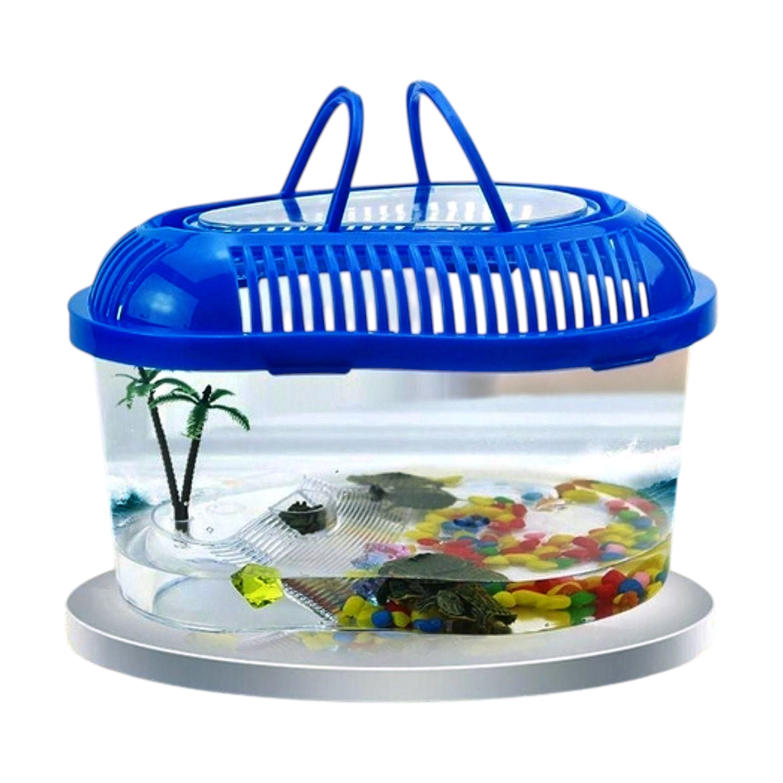 Tısbağalar üçün terrarium A01, plastik, şəffaf