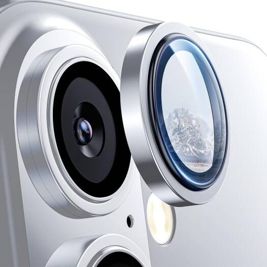 Kamera qoruyucu şüşə Apple iPhone 16/16 Plus üçün Silver
